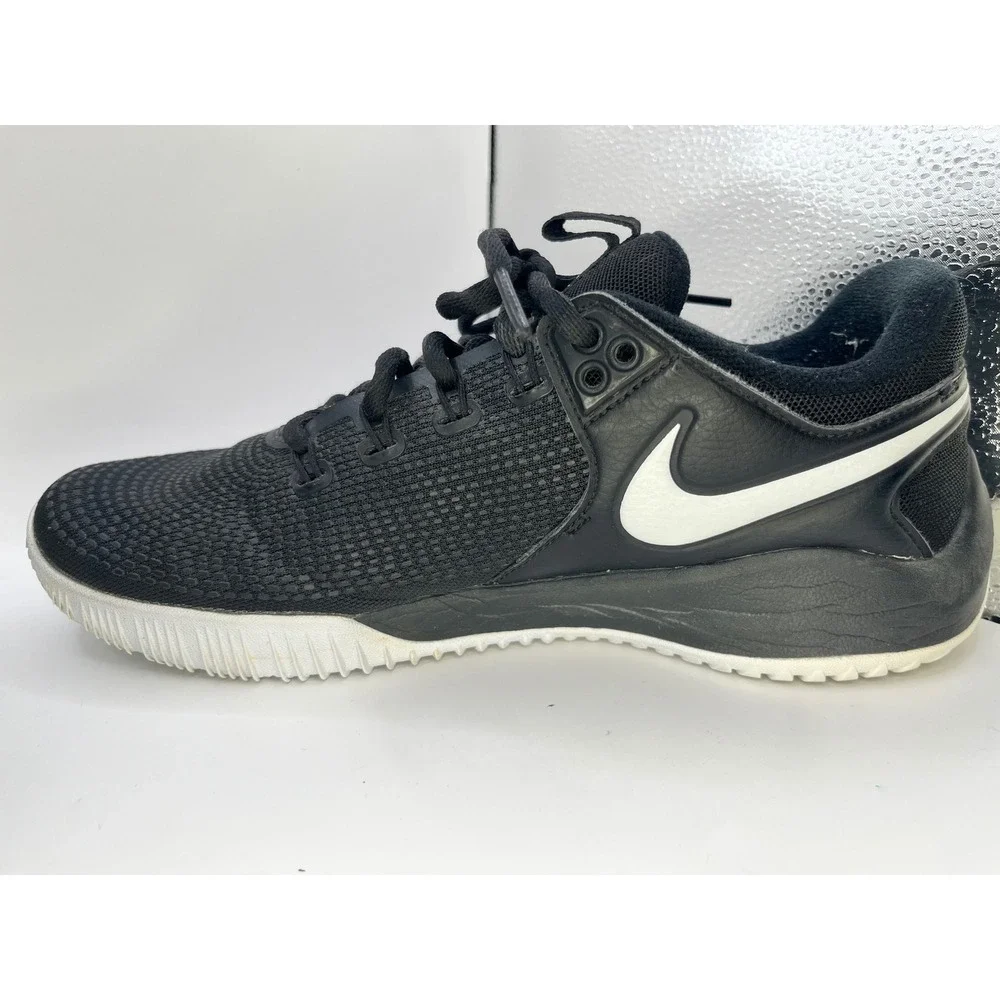 Nike Women's Zoom HyperAce Volleyball Shoes Size 9 Black‎ With White Swoosh